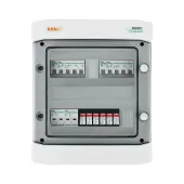 Anschlusskasten mit DC 1000V Überspannungsableiter Typ 1+2, 2x PV-Kette, 2x MPPT, 4x Sicherung. 25A, 2x DC 4P 50A 1000V, 2x wyzr