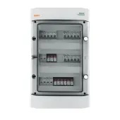 Switchgear with DC 1000V surge arrester type 1+2, 3x PV chain, 3x MPPT, 6x fuse. 25A, 3x splitter DC 4P 50A 1000V, 3x wyzr