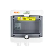 AC connection box with a 10A 1-F 2P circuit breaker