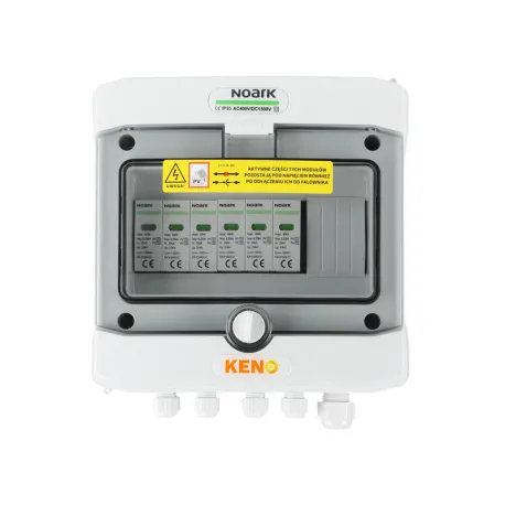 DC-Anschlusskasten mit DC Überspannungsableiter Noark 1000V Typ 1 + 2 , 2x PV String, 2x MPPT (Drossel)