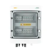 DC-Anschlusskasten mit DC Noark 1000V Überspannungsableiter, Typ 1 + 2, 4x PV-String, 4x MPPT, 8x Überspannungsschutz 15A