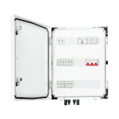 DC + AC IP 66 připojovací krabice s omezovačem přepětí Noark 1000V typ 1 + 2, 4 x PV string, 4 x MPPT / omezená AC Noark typ 1