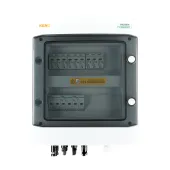 DC connection switchgear with DC surge arrester Noark 1000V type 1 + 2, 3x PV string, 3x MPPT, 6x protection trans. 20A
