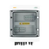 DC connection switchgear with DC Noark 1000V type 1 + 2 surge arrester, 8x PV string, 4x MPPT
