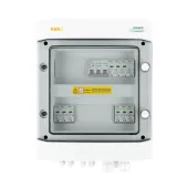 DC + AC propojovací krabice s přepěťovou ochranou Noark 1000V typ 1 + 2, 4 x PV string, 2 x MPPT / omezená AC Noark typ 1 + 2