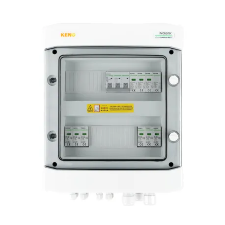 DC + AC propojovací krabice s přepěťovou ochranou Noark 1000V typ 1 + 2, 4 x PV string, 2 x MPPT / omezená AC Noark typ 1 + 2