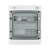 DC + AC propojovací krabice s 1000V Noark typ 1 + 2 svodič přepětí, 2 x PV string, 2 x MPPT / omezená AC Noark typ 2, 20A 3-F