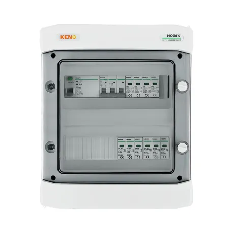 DC + AC Anschlusskasten mit 1000V Noark Typ 1 + 2 Überspannungsableiter, 2 x PV String, 2 x MPPT / Limiter AC Noark Typ 2, 20A