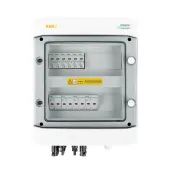 DC connection switchgear with DC surge arrester Noark 1000V type 1 + 2, 4x PV string, 2x MPPT, 8x protection trans. 20A