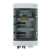 DC + AC connection box with 1000V type 2 surge arrester, 4 x PV string, 4 x MPPT / limited AC type 2, 50A 3-F, RCD type A 63A