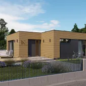 A1 Vang - modular house A1, CLT technology, single-storey, usable area 54.85 m2