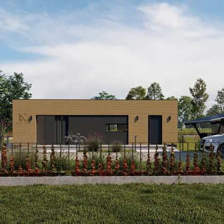 B1 Herdla - modular house B1, CLT technology, single-storey, usable area 55.31 m2