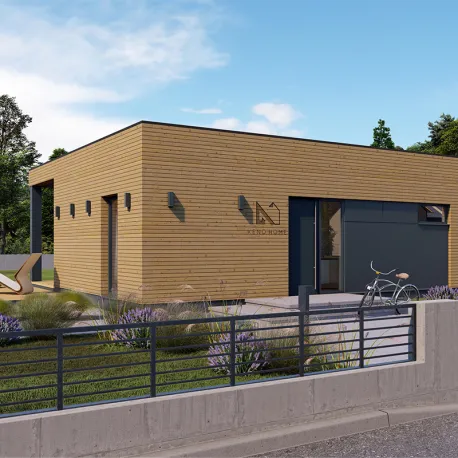 Fedje modular house, CLT technology, single-storey, usable area 54.48 m2