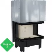 Fireplace insert NBC 10 left / right BS guillotine