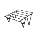 Carport dwustanowiskowy w kolorze RAL 9005 - bez modułów. Kompatybilny z modułami o wymiarach: 2278mm x 1134mm (bez klem i śrub