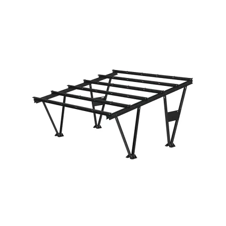 Carport two-station construction MAGNELIS - without modules. In RAL 9005 color. Compatible with modules with dimensions: