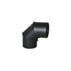Adjustable black elbow 160 (090°) with cleaning opening, 3 elements