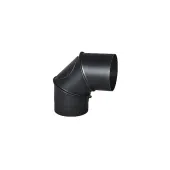 Black elbow 180 adjustable 0-90° with cleaning opening 3 pieces