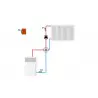 Mixing valve and pump controller TECH ST-431N EU usage diagram in a central heating system