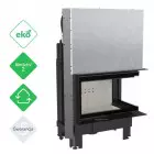 Kamineinsatz MBM 10 rechts BS Guillotine gebogenes Glas