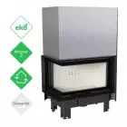 Fireplace MBM 10 left BS guillotine bent glass