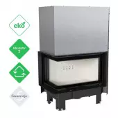 Fireplace MBM 10 left BS guillotine bent glass