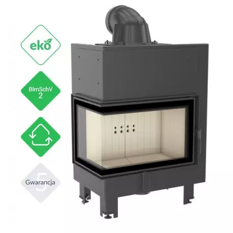 Fireplace MBM 10 left BS bent glass