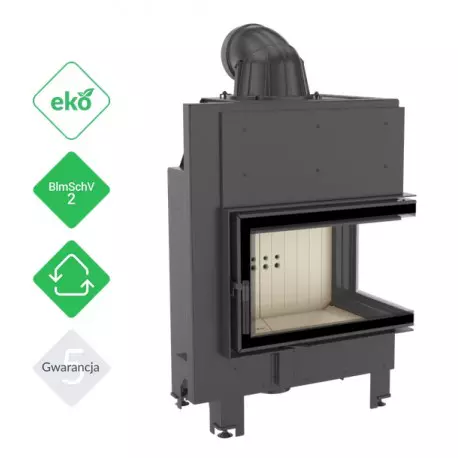 Wkład kominkowy MBM 10 kW prawy BS szyba gięta