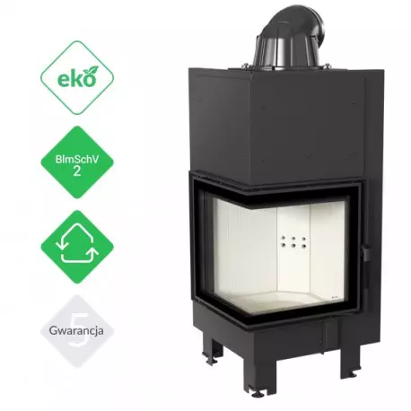 Wkład kominkowy MBN 12 lewy BS szyba gięta