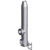 Kompletny komin dwuścienny, izolowany (fi 140 mm, grubość ścianki 0,8 mm)