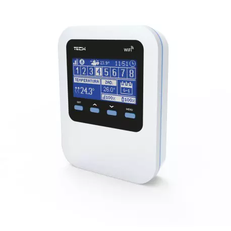 Bezprzewodowy i internetowy regulator Wi-Fi do sterowania siłownikami termoelektrycznymi TECH WiFi 8S