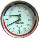 Termomanometr INTROL TM 14- 4 bar - Gwint 1/2 - 0-120 stopni Celcjusza (tylny)