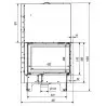 Fireplace insert MBZ 13 kW right BS Gilotyna