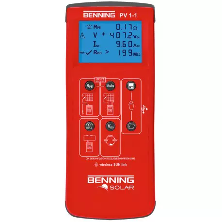 Tester instalacji fotowoltaicznej BENNING PV 1-1