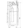 Fireplace insert MBO 15 left BS gilotyna