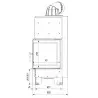 Wkład kominkowy MBN 12 kW prawy BS