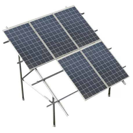 Double support assembly structure 4 panels vertically