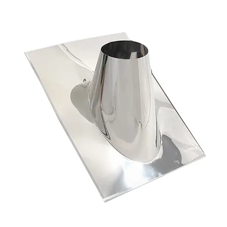 Angular roof passage to the chimney