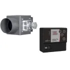 Exhaust fan with controller for MPM boiler