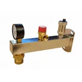 Safety group Capricorn 6 bar for domestic hot water installations with quick coupler
