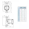Umwälzpumpe GRUNDFOS ALPHA 2 L 180 Abmessungen