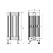 Cast Iron central heating radiator VIADRUS HELLAS