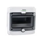 Montáž na povrch, plastové pouzdro, IP65, 1 řada, 8 modulů, 1000V DC