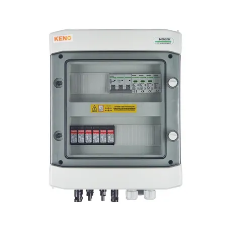 DC+AC Junction Box with 1000V surge arrester type 1+2, 2x PV string, 2x MPPT // AC surge arrester type 1+2, 20A 3-F