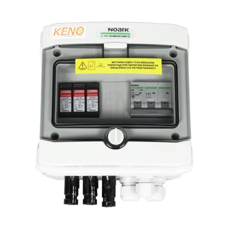 DC+AC Junction Box with 1000V surge arrester type 2, 2x PV string, 1x MPPT // 20A 3-F