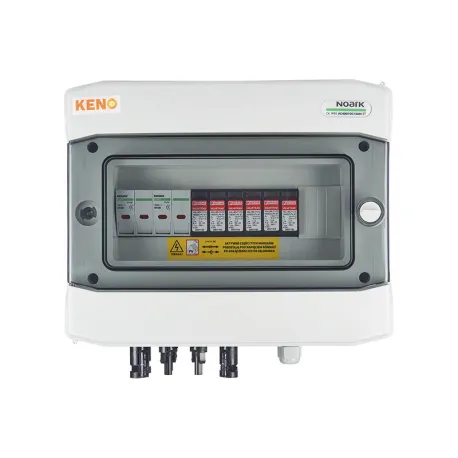 Rozváděč pro připojení stejnosměrného proudu se svodičem přepětí 1000 V, typ 1+2, 2x PV řetěz, 2x MPPT, zbytkový bočník. 4x15A