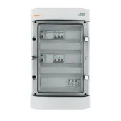 Rozváděč pro připojení střídavého proudu se svodiči přepětí typ 1+2, 2x 32A 3-F, 2x RCD 100mA typ A