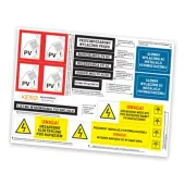 Sada samolepek pro označení instalace