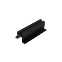 Black short mounting rail for steel tile (K-56-CZ)