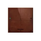 Grenton touch panel / 4 touch fields / TF-Bus / dark, made of natural leather front